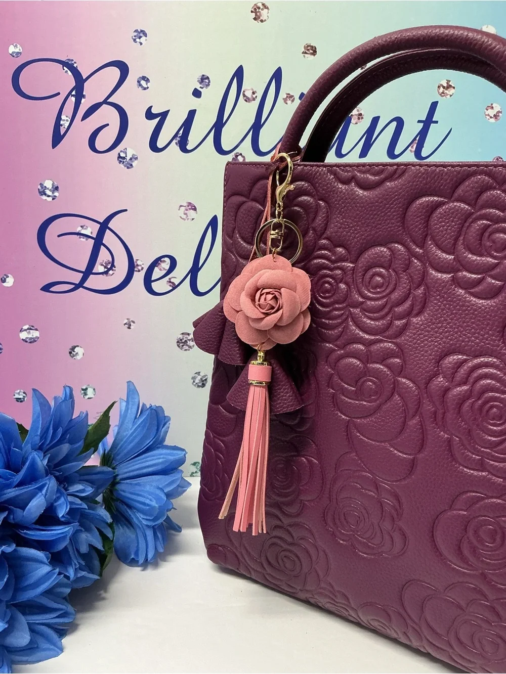 🌺BEAUTIFUL CAMELLIA TASSEL BAG CHARM